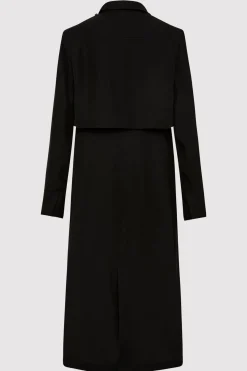 Tailoring*St. Agni Layered Summer Trench - Black