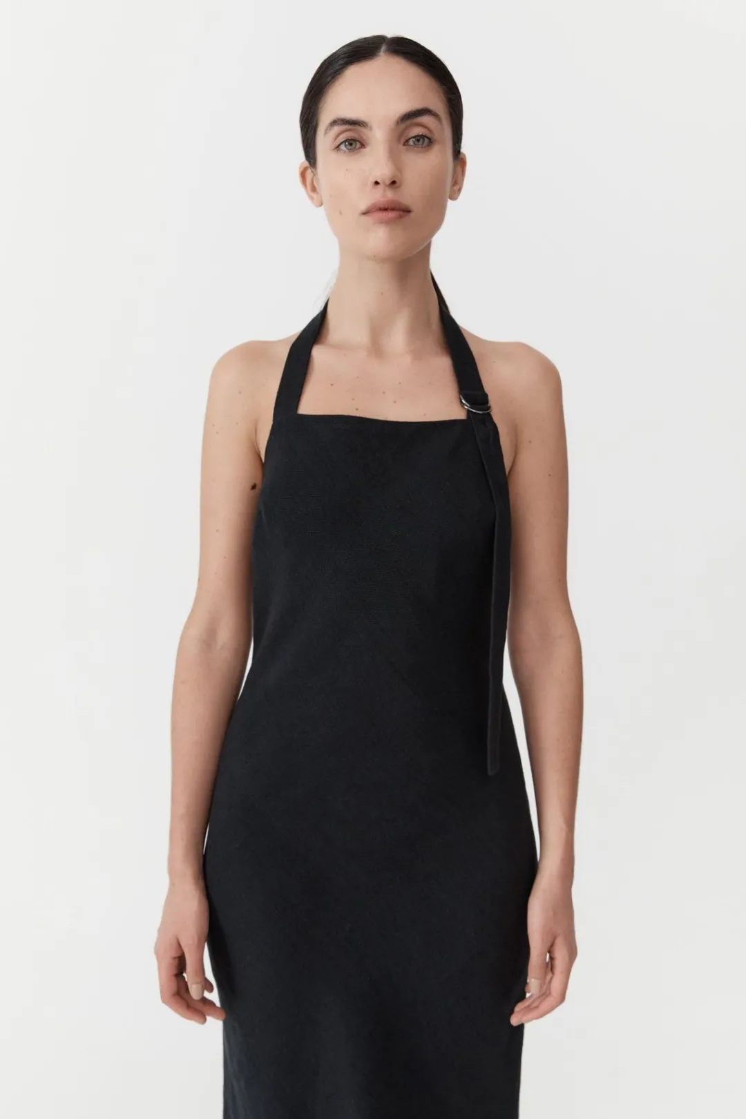 Tailoring*St. Agni Linen Bias Maxi Dress - Black