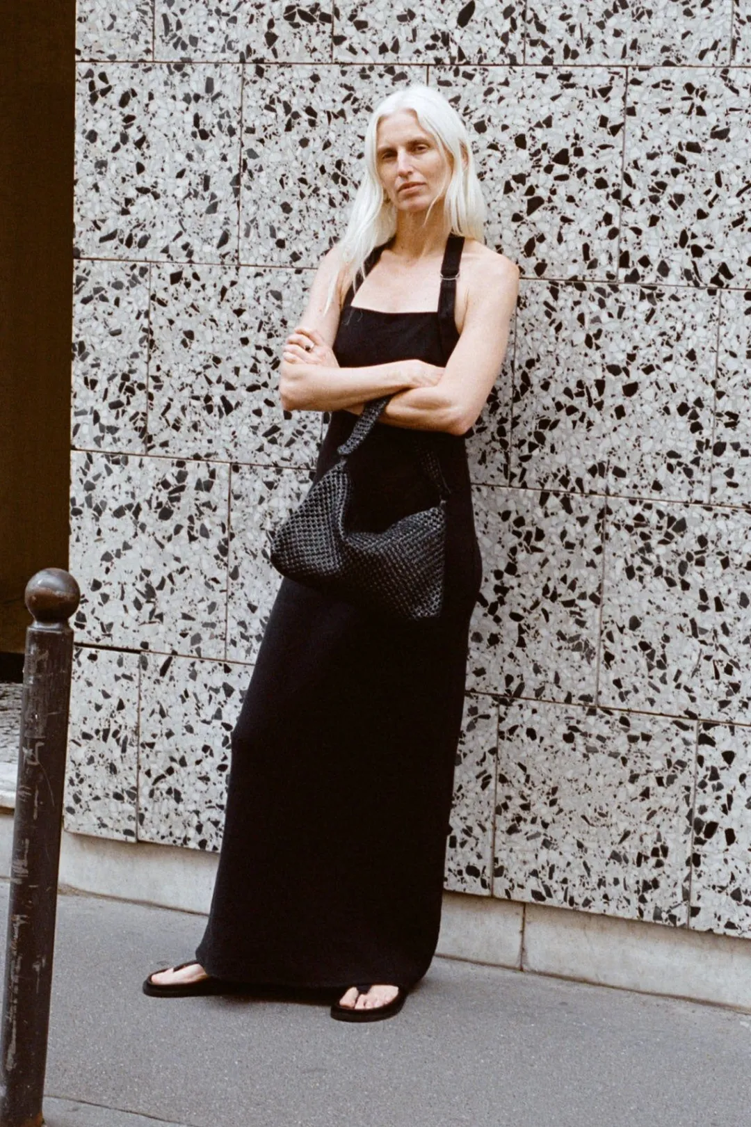 Tailoring*St. Agni Linen Bias Maxi Dress - Black