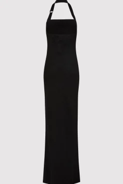 Tailoring*St. Agni Linen Bias Maxi Dress - Black