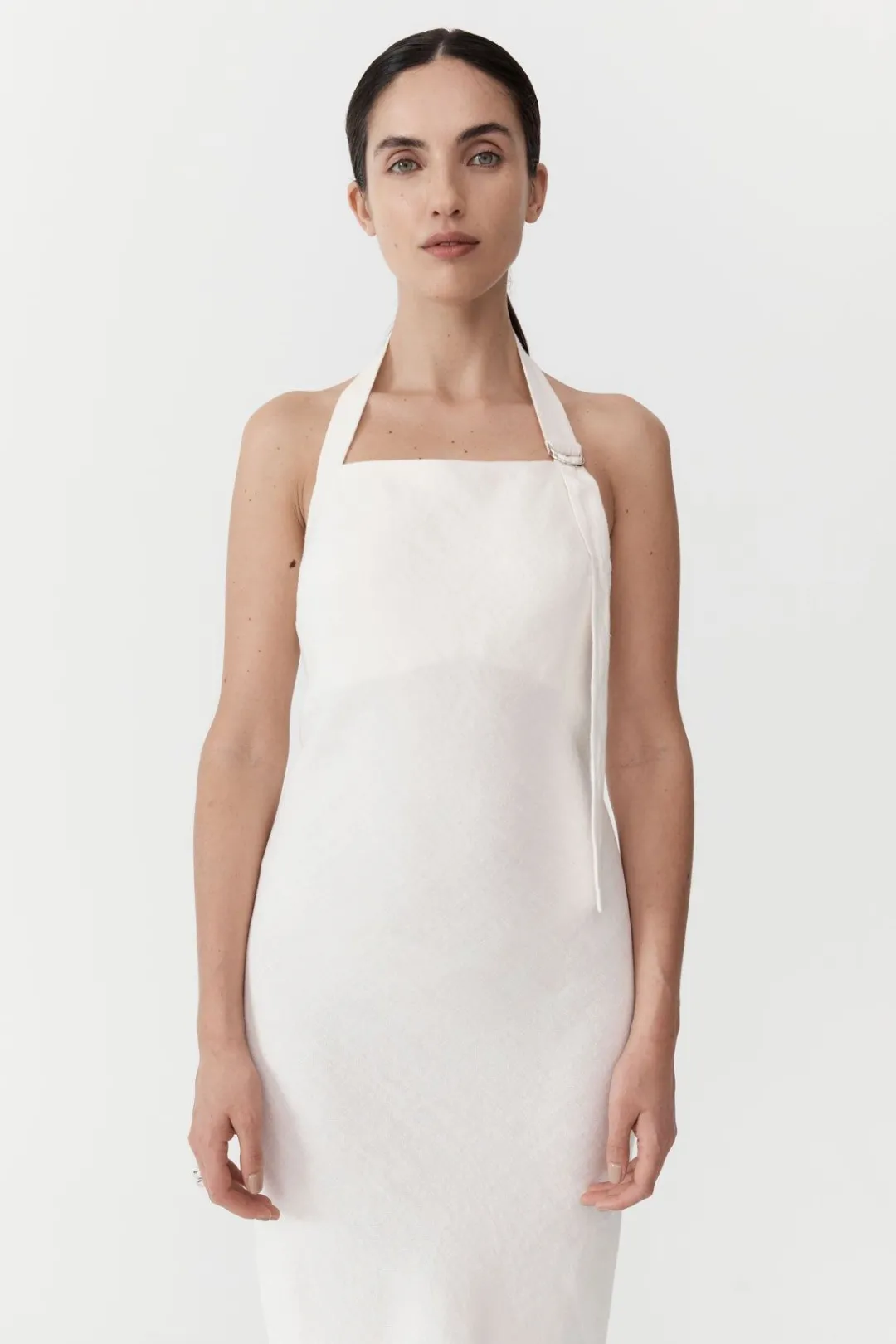 Tailoring*St. Agni Linen Bias Maxi Dress - Ivory