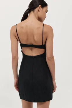 Dresses*St. Agni Linen Bra Mini Dress - Black