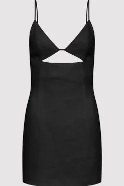 Dresses*St. Agni Linen Bra Mini Dress - Black