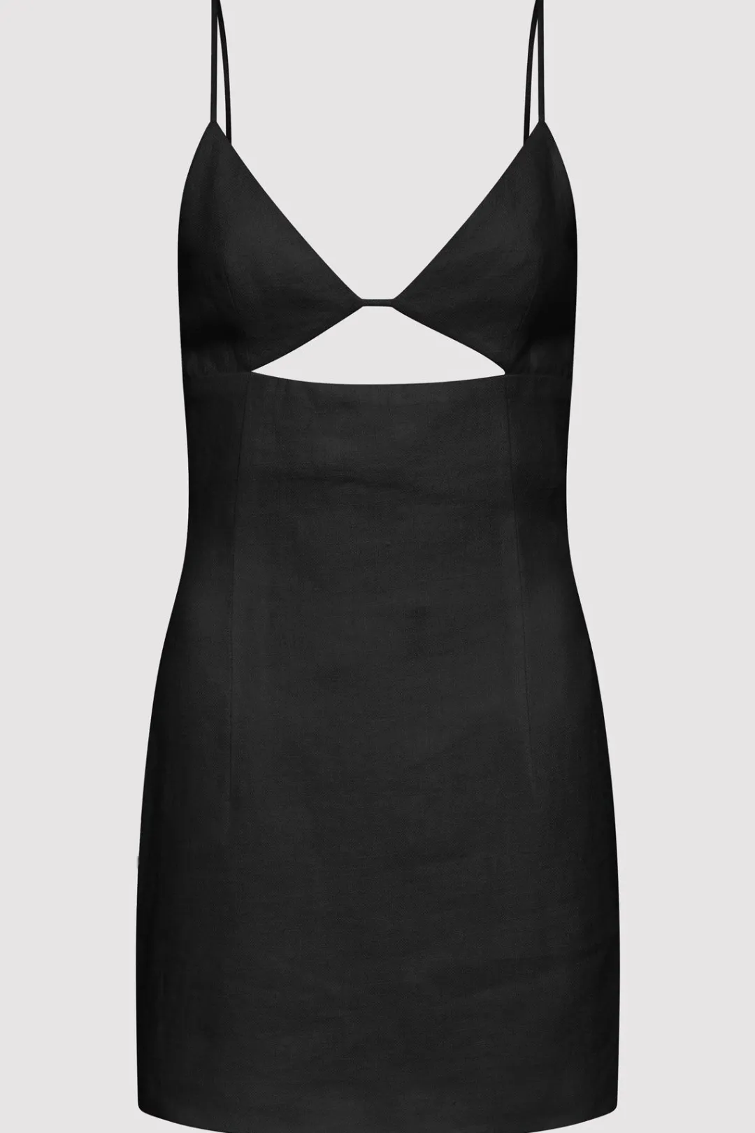 Tailoring*St. Agni Linen Bra Mini Dress - Black