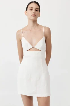 Tailoring*St. Agni Linen Bra Mini Dress - Ivory