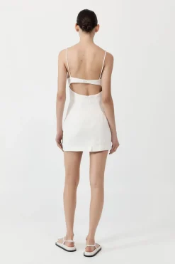 Tailoring*St. Agni Linen Bra Mini Dress - Ivory