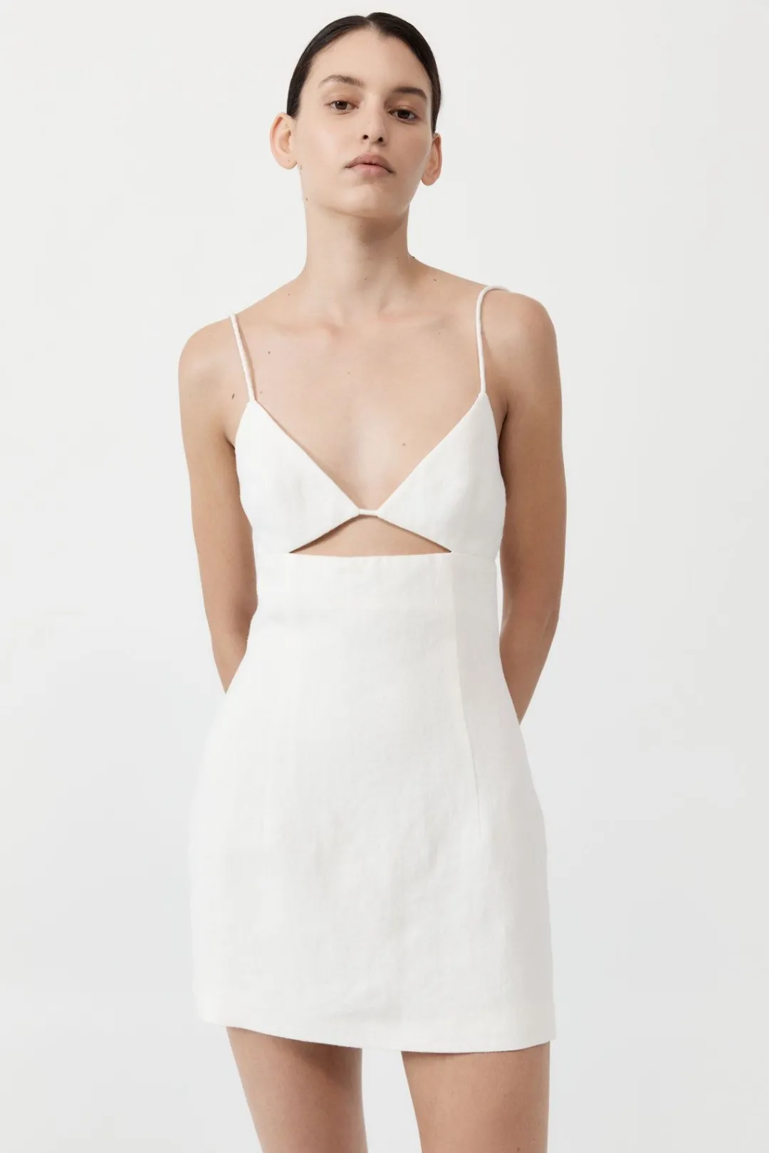Dresses*St. Agni Linen Bra Mini Dress - Ivory