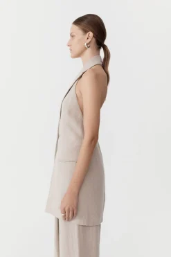 Tops*St. Agni Linen Helm Vest - Natural