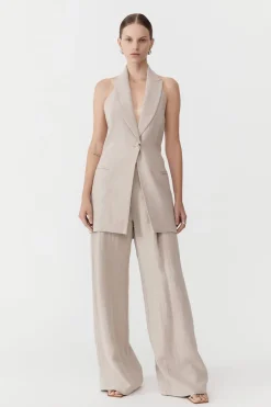 Tailoring*St. Agni Linen Helm Vest - Natural