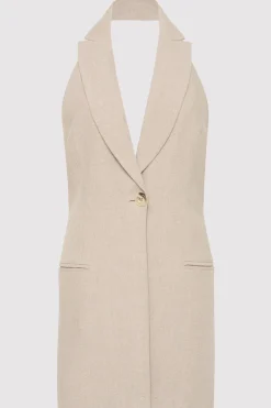 Tailoring*St. Agni Linen Helm Vest - Natural
