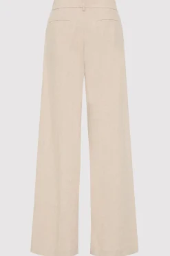 Pants*St. Agni Linen Overlap Waist Trousers - Natural