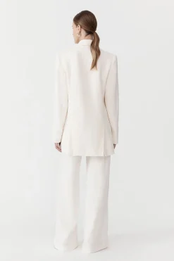 Tailoring*St. Agni Linen Split Sleeve Blazer - Ivory