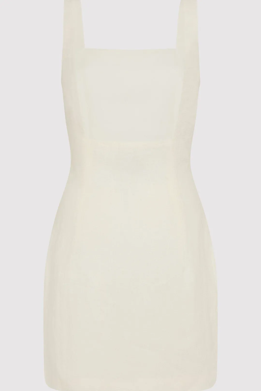 Dresses*St. Agni Linen Square Neck Mini Dress - Ivory