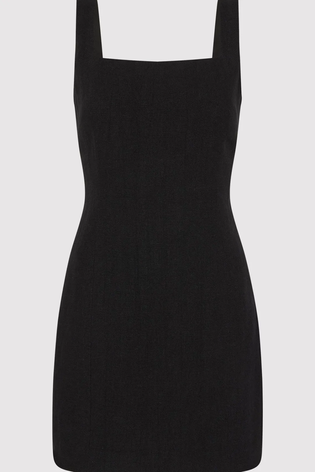 Dresses*St. Agni Linen Square Neck Mini Dress - Black
