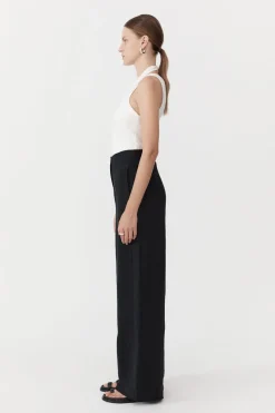 Pants*St. Agni Linen Wide Leg Pants - Black