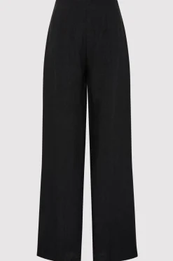 Tailoring*St. Agni Linen Wide Leg Pants - Black
