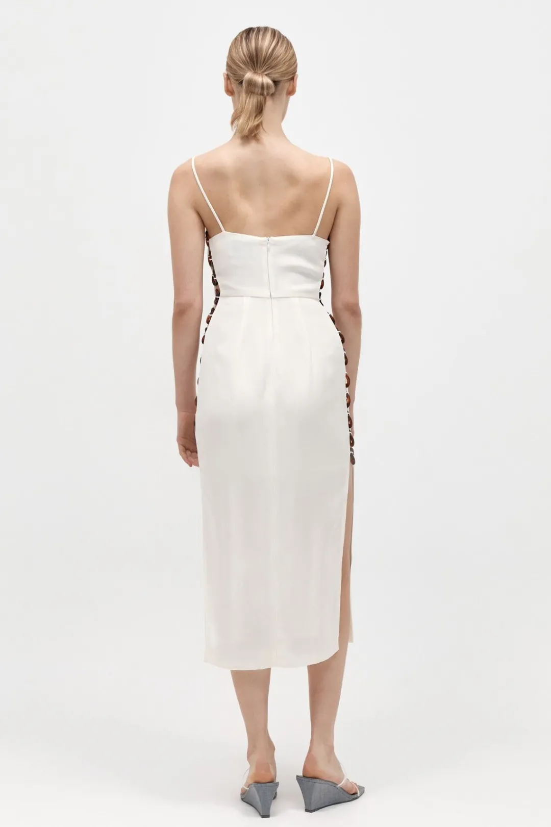 Dresses*St. Agni Link Detail Dress - Cool White