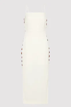 Dresses*St. Agni Link Detail Dress - Cool White