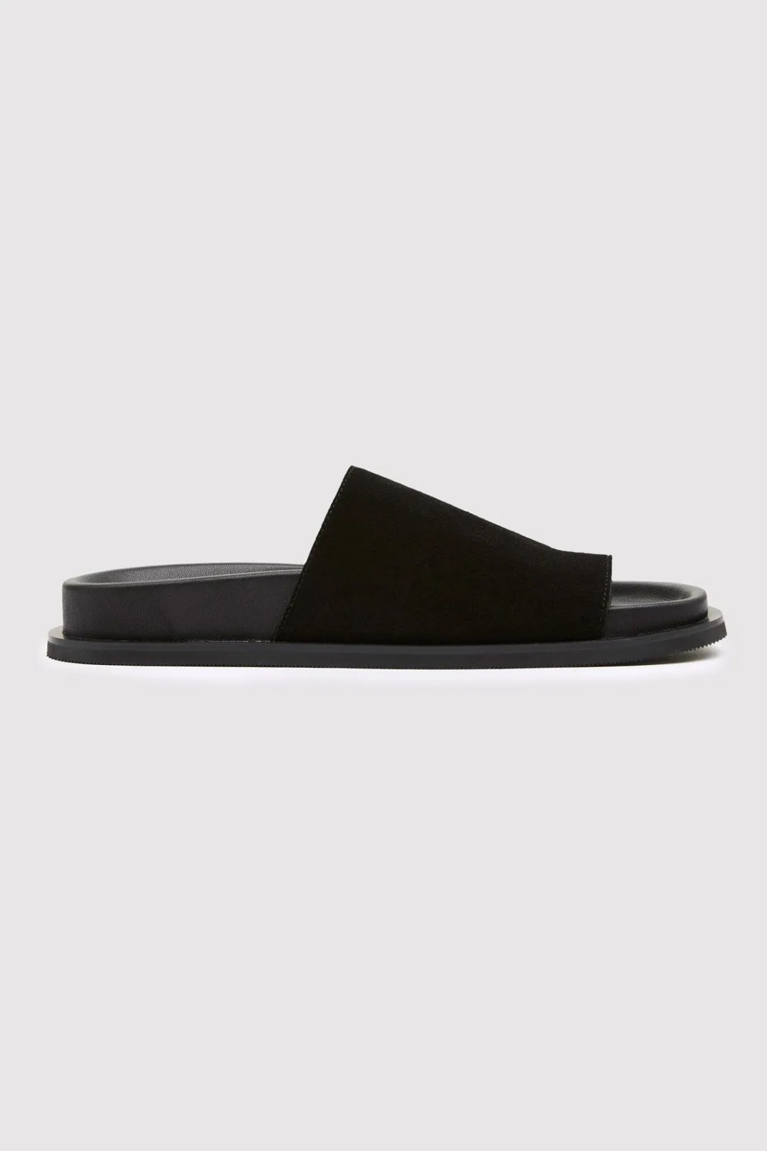 Slides*St. Agni Loe Suede Slide - Black