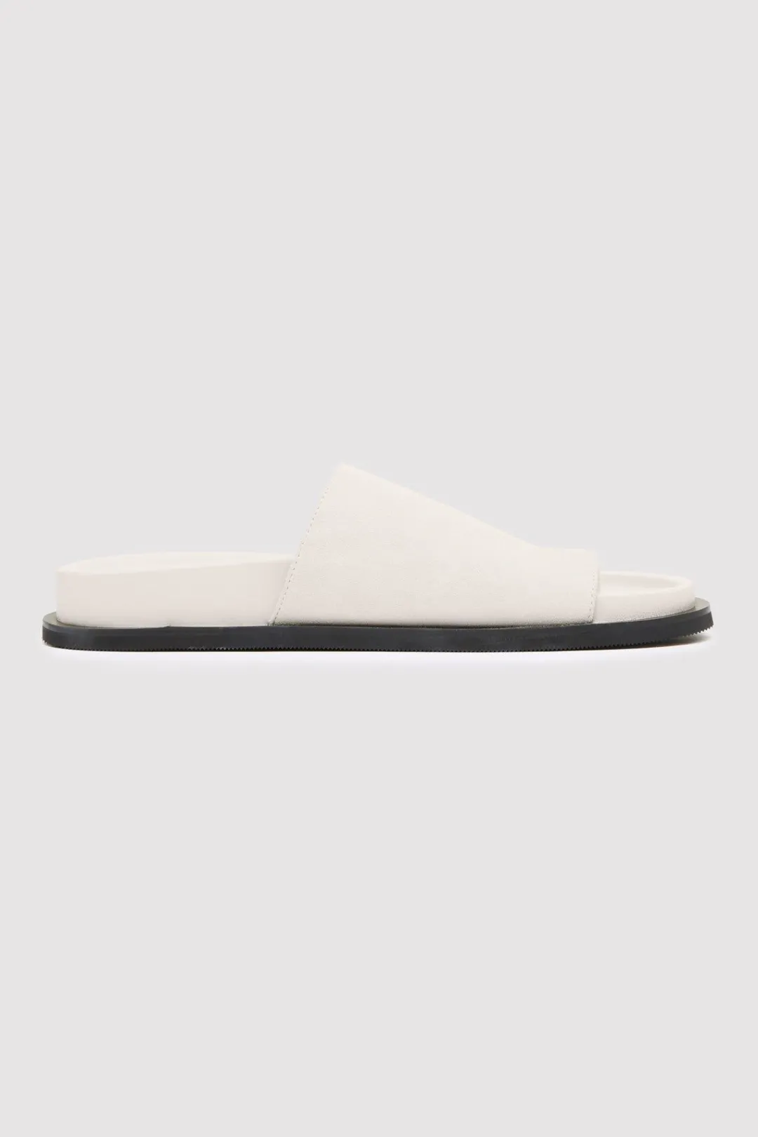 Slides*St. Agni Loe Suede Slide - Cool White