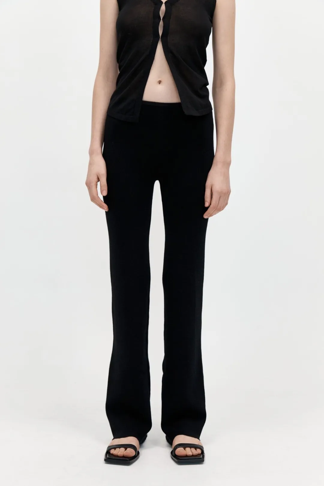 Pants*St. Agni Low Waist Knit Pants - Black