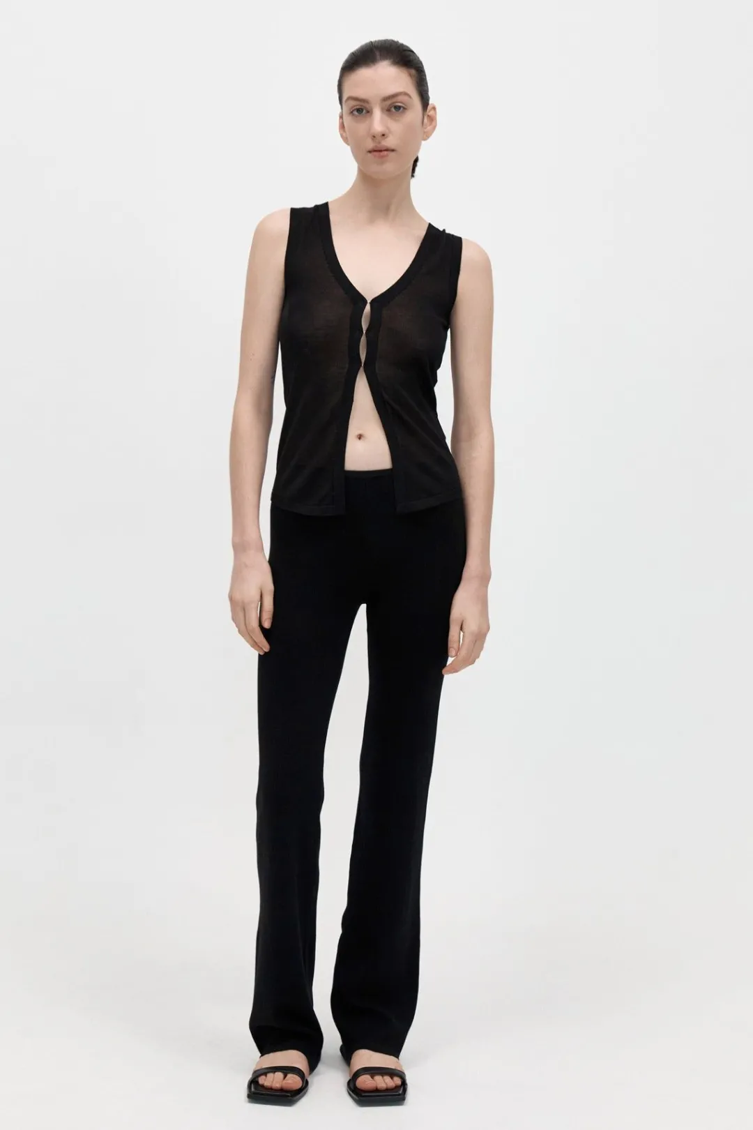 Knitwear*St. Agni Low Waist Knit Pants - Black