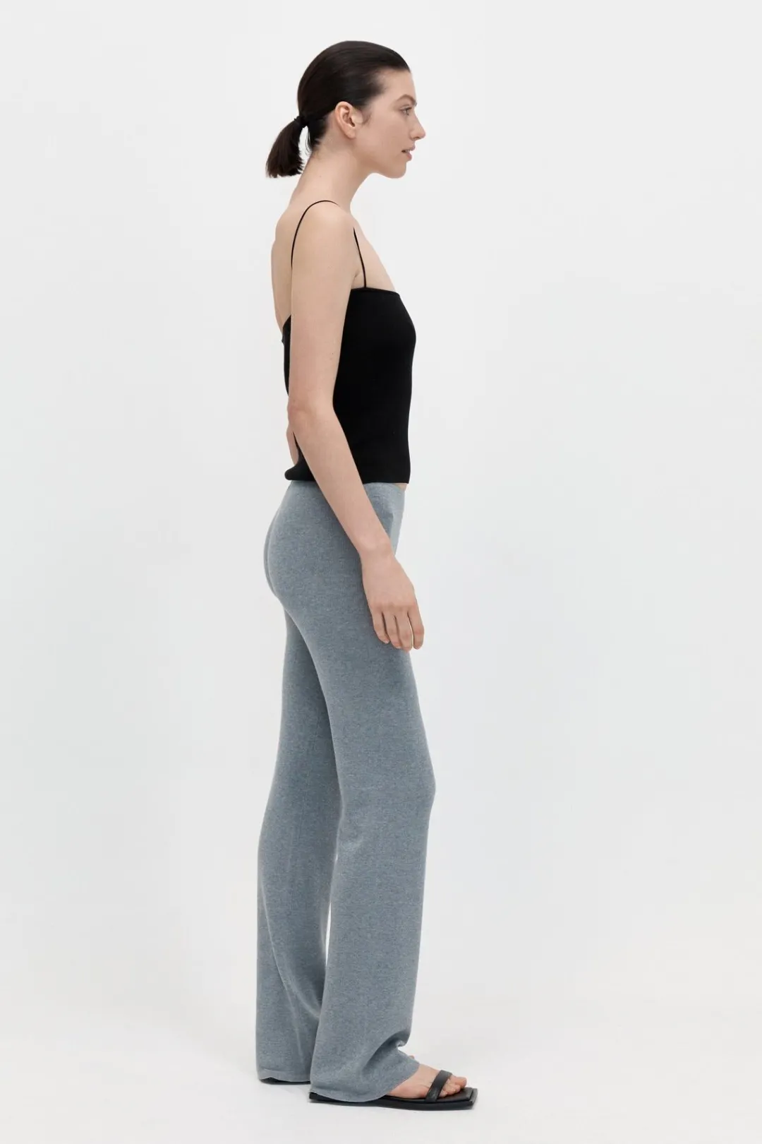 Knitwear*St. Agni Low Waist Knit Pants - Grey Marle