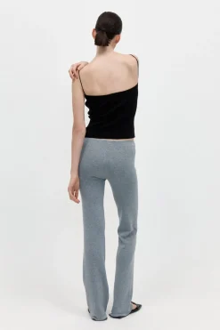 Knitwear*St. Agni Low Waist Knit Pants - Grey Marle