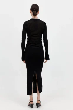 Skirts*St. Agni Low Waist Knit Skirt - Black
