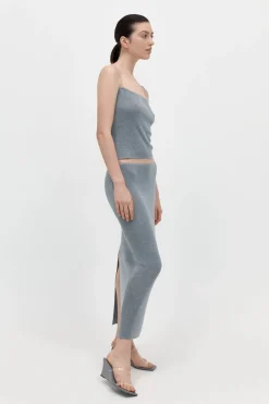 Skirts*St. Agni Low Waist Knit Skirt - Grey Marle