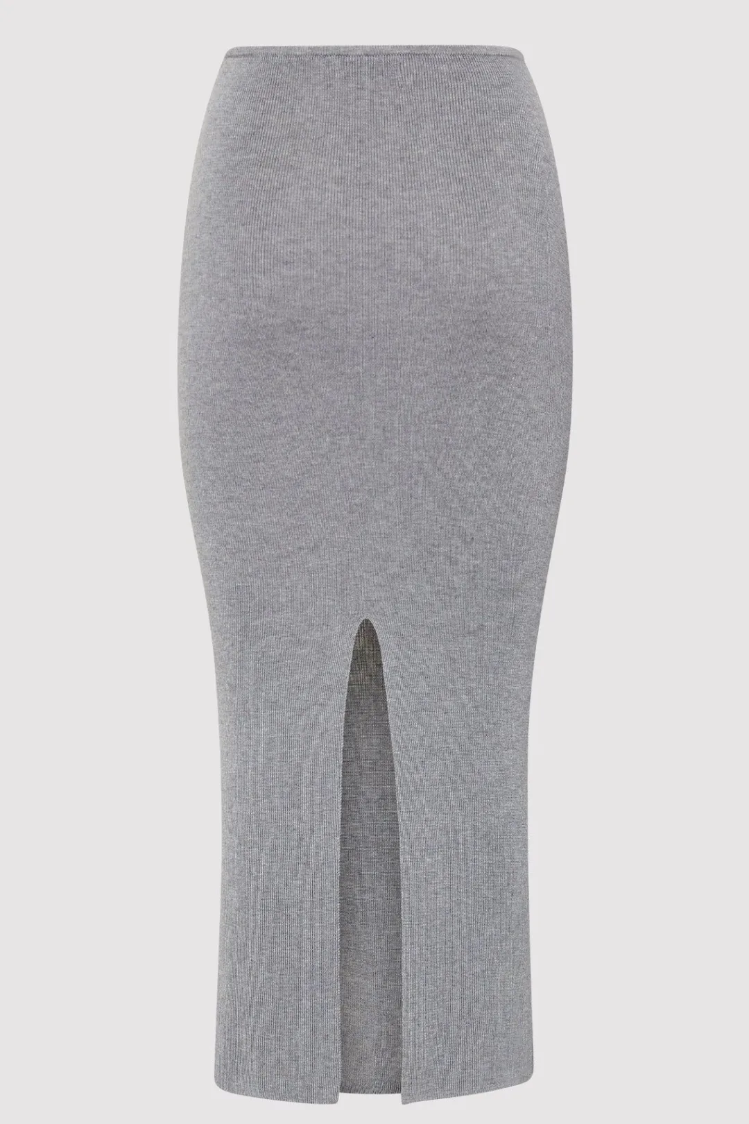 Knitwear*St. Agni Low Waist Knit Skirt - Grey Marle