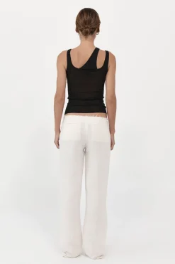 Tailoring*St. Agni Low Waist Raw Edge Pants - Ivory