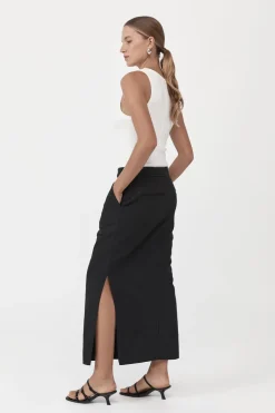 Tailoring*St. Agni Low waisted Tailored Skirt - Black