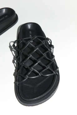 Slides*St. Agni Macrame Gio Slide - Black