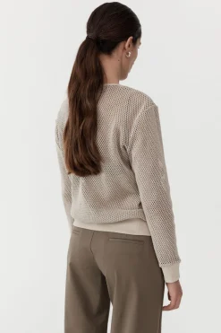 Jumpers*St. Agni Mesh Long Sleeve Top - Aloe