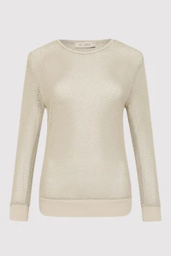 Jumpers*St. Agni Mesh Long Sleeve Top - Aloe