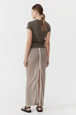 Knitwear*St. Agni Mesh Maxi Skirt - Fog