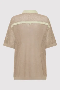 Knitwear*St. Agni Mesh Short Sleeve Shirt - Fog