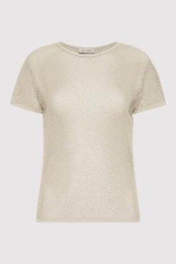 Knitwear*St. Agni Mesh Short Sleeve Tee - Aloe