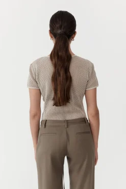 Tops*St. Agni Mesh Short Sleeve Tee - Aloe