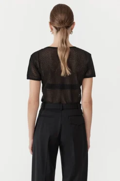 T-Shirts*St. Agni Mesh Short Sleeve Tee - Black