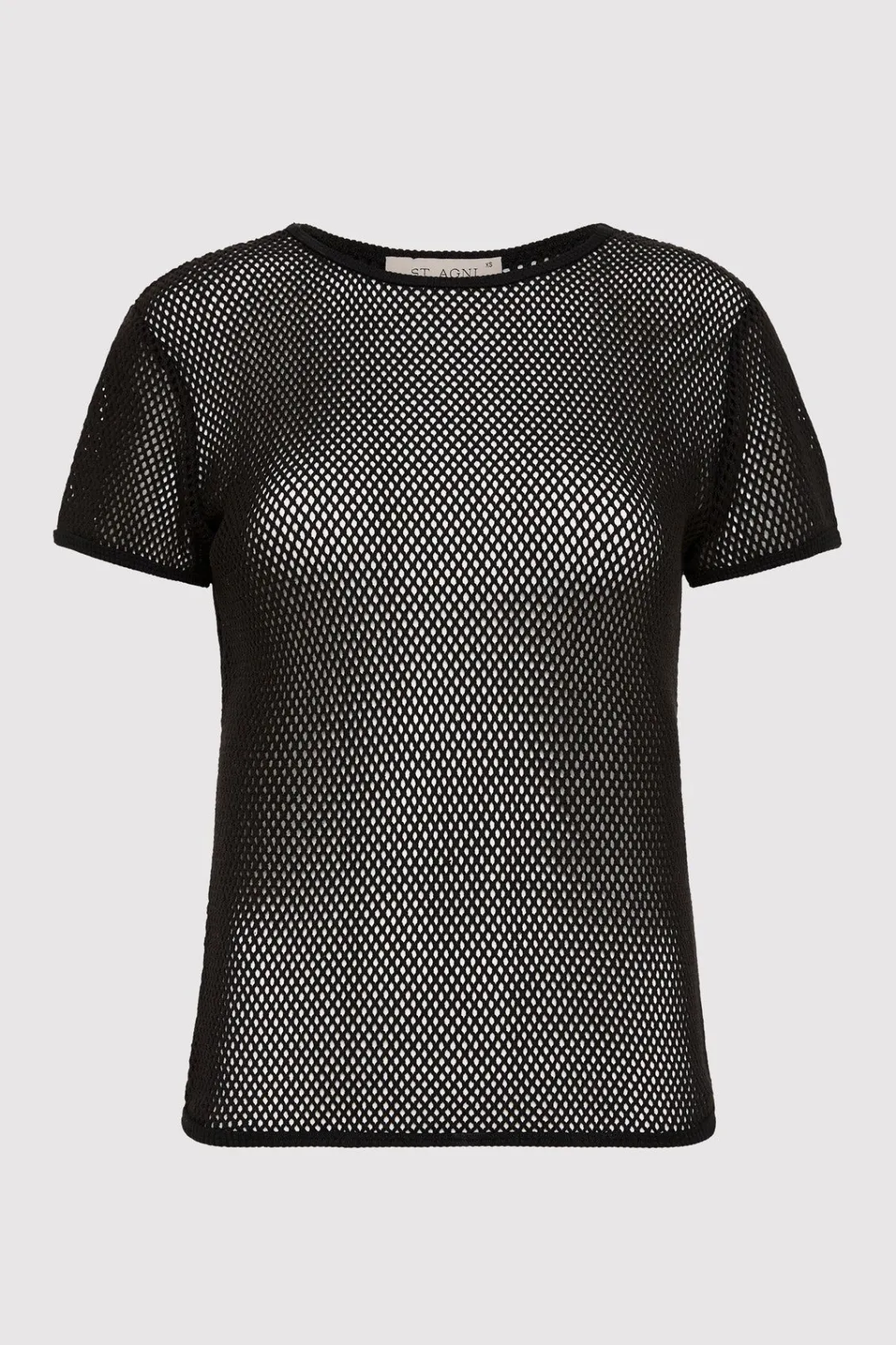 Tops*St. Agni Mesh Short Sleeve Tee - Black