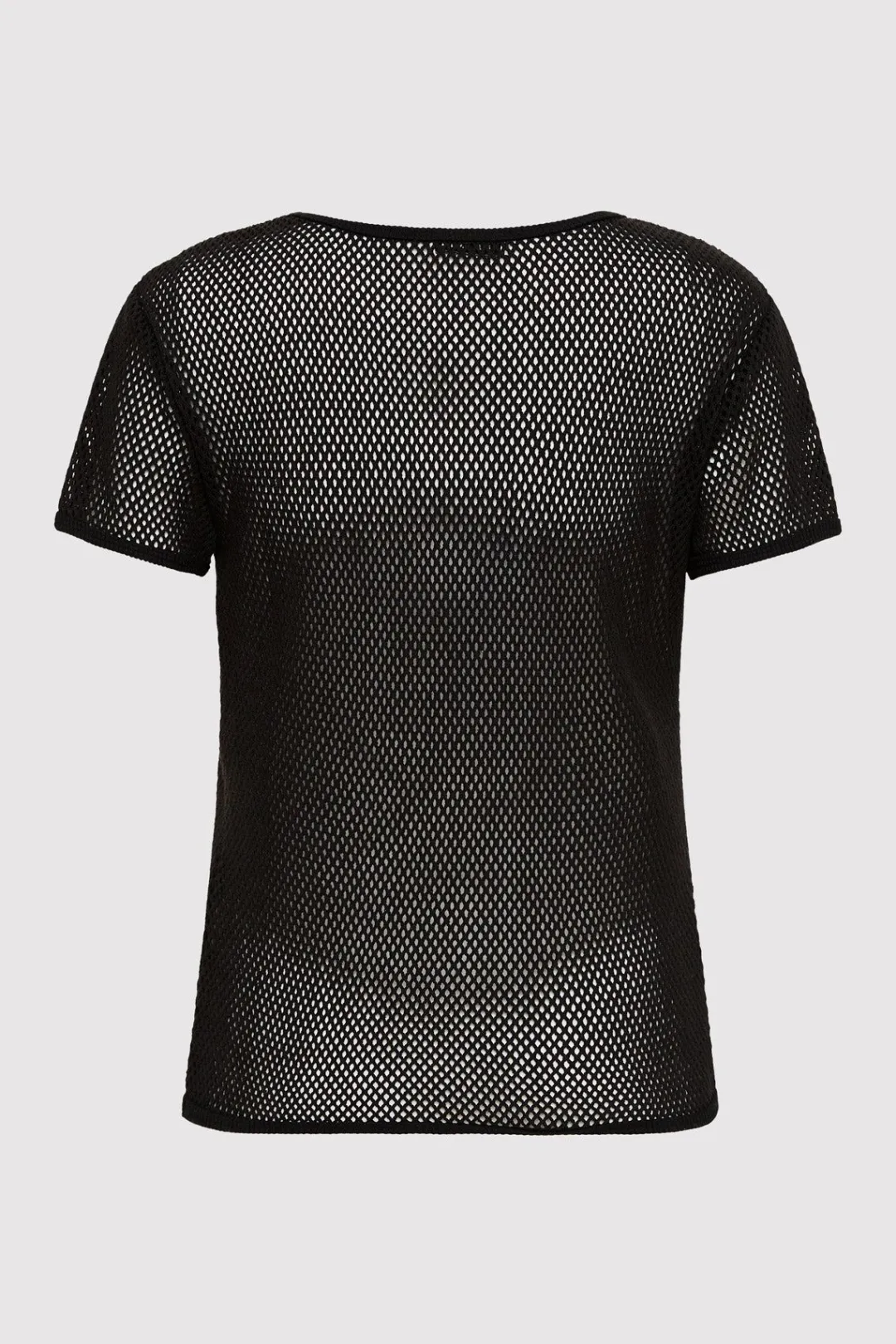 Tops*St. Agni Mesh Short Sleeve Tee - Black