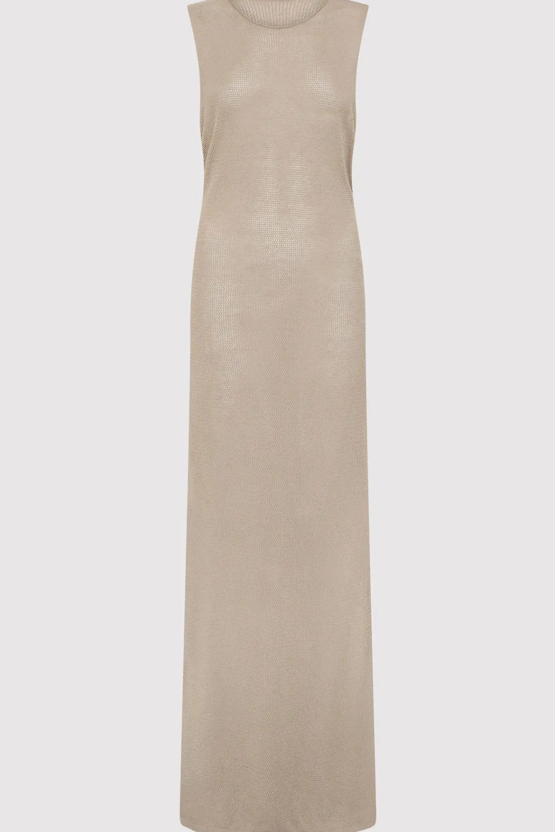 Dresses*St. Agni Mesh Tuck Back Maxi Dress - Fog