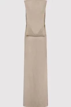 Dresses*St. Agni Mesh Tuck Back Maxi Dress - Fog