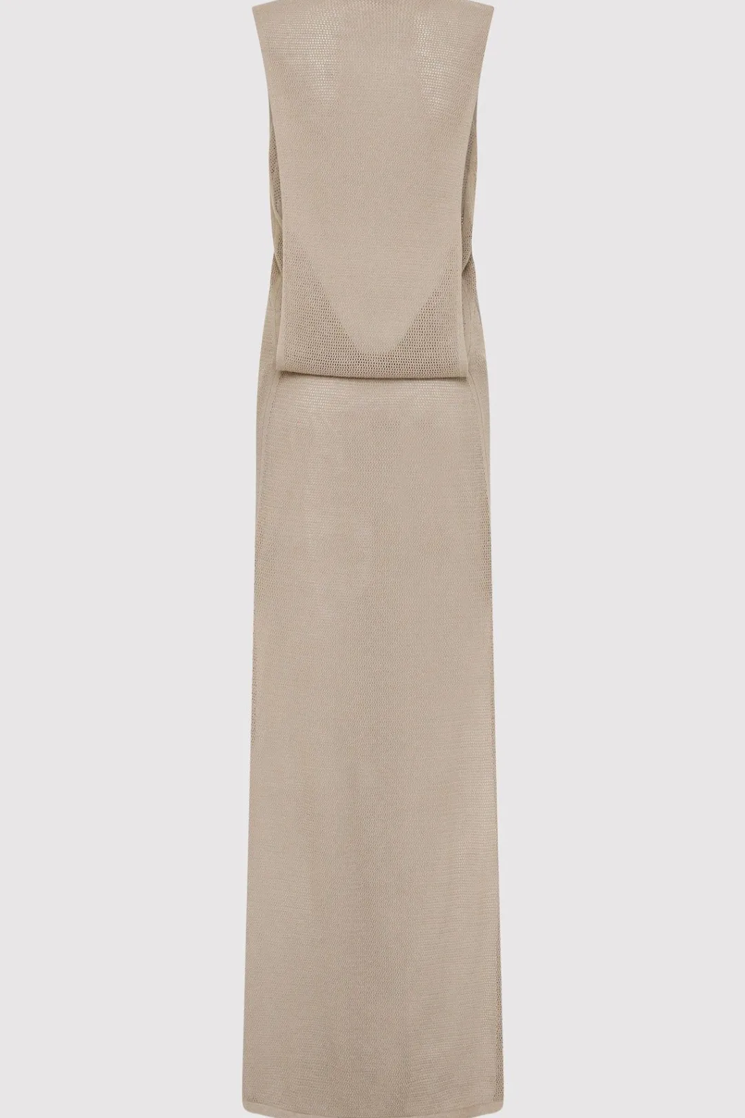 Dresses*St. Agni Mesh Tuck Back Maxi Dress - Fog