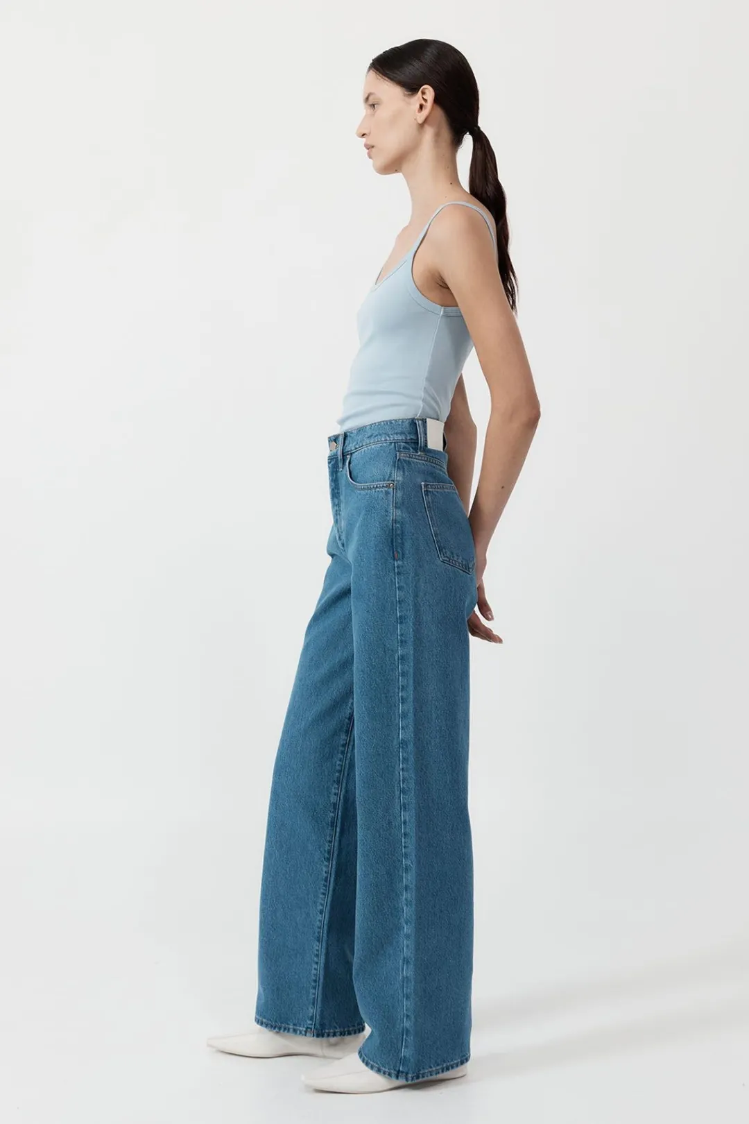 Pants*St. Agni Mid Rise Wide Leg - Denim Blue
