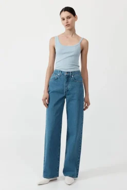Denim*St. Agni Mid Rise Wide Leg - Denim Blue