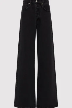 Pants*St. Agni Mid Rise Wide Leg - Washed Black