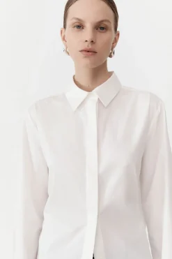 Shirts*St. Agni Open Back Shirt - White